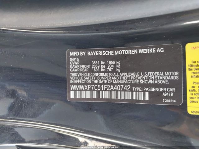 2015 MINI HARDTOP WMWXP7C51F2A40742 Photo 8