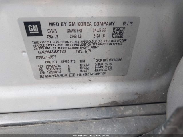 2018 BUICK ENCORE KL4CJBSB8JB672103 Photo 8