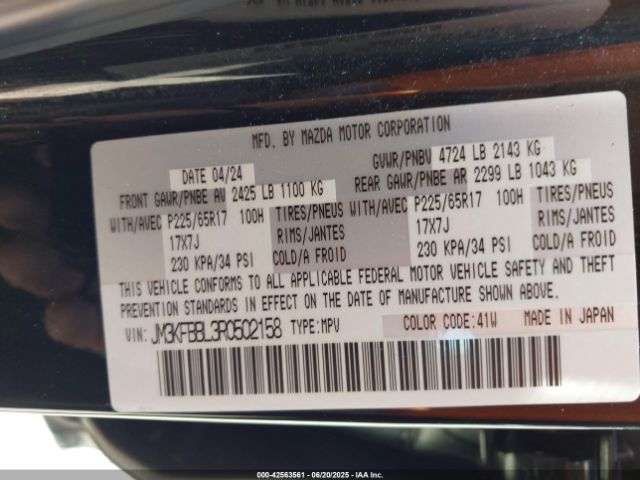 2024 MAZDA CX-5 JM3KFBBL3R0502158 Photo 8