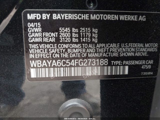 WBAYA6C54FG273188 BMW 740I
