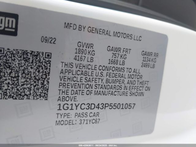 2023 CHEVROLET CORVETTE STINGRAY 1G1YC3D43P5501057 Photo 8