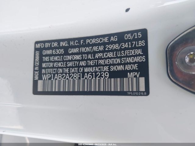 2015 PORSCHE CAYENNE WP1AB2A28FLA61239 Photo 8