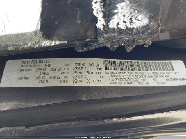 2C4RDGEG1GR329865 Dodge Grand Caravan