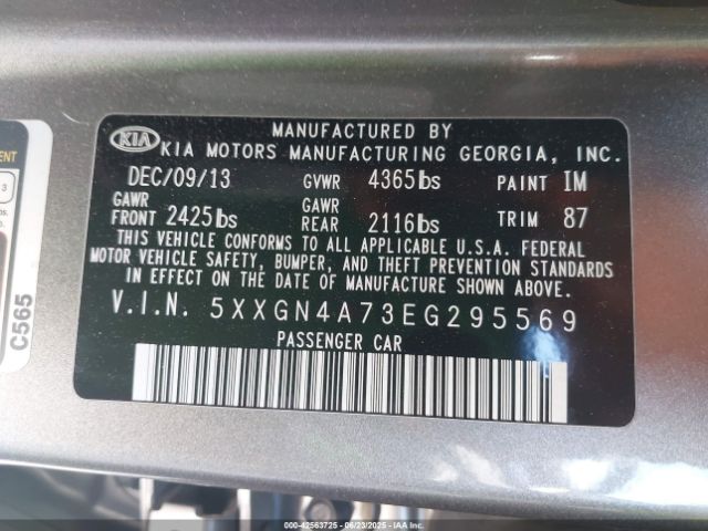 5XXGN4A73EG295569 KIA dohc gdi theta ii