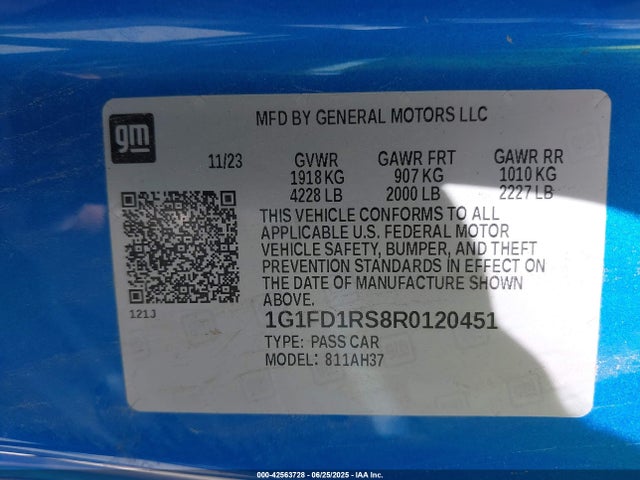 Chevrolet lgx 2024 1G1FD1RS8R0120451 Image 9