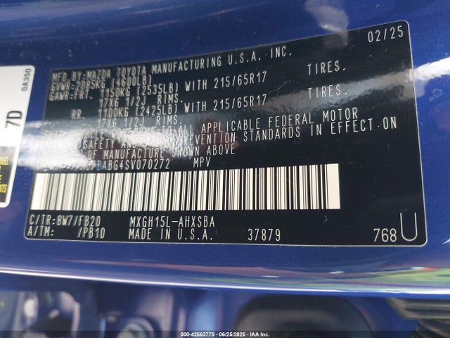 Toyota m20a-fxs 2025 7MUFBABG4SV070272 Image 9