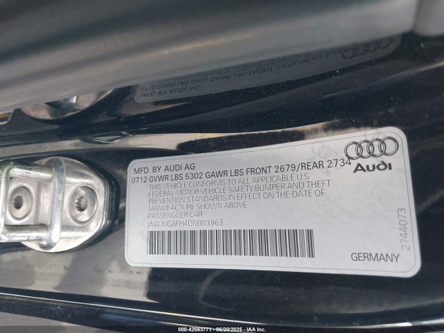 2013 AUDI S5 WAUVGAFH4DN003963 Photo 8