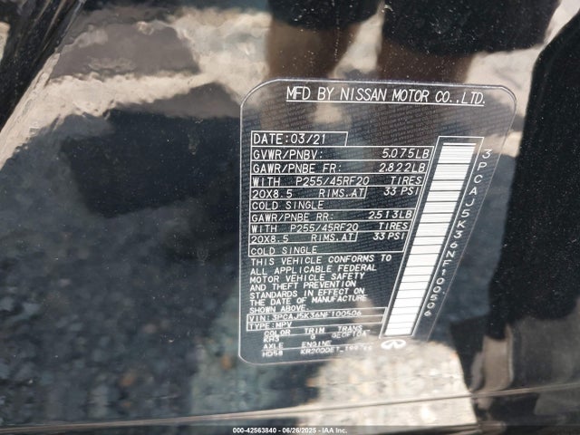 Infiniti Qx55 Essential Awd 2022 3PCAJ5K36NF100506 Image 9