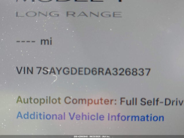 7SAYGDED6RA326837 Tesla 2024