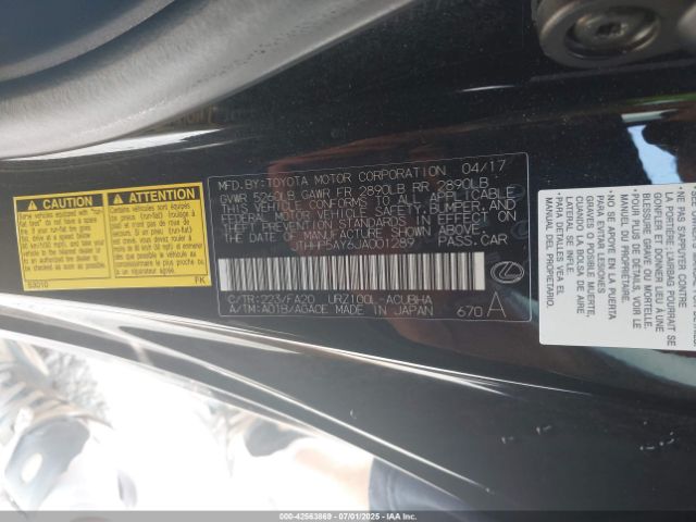 2018 LEXUS LC 500 JTHHP5AY6JA001289 Photo 8