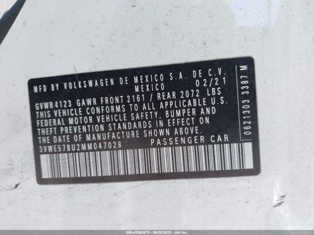 2021 VOLKSWAGEN JETTA 3VWE57BU2MM047028 Photo 8
