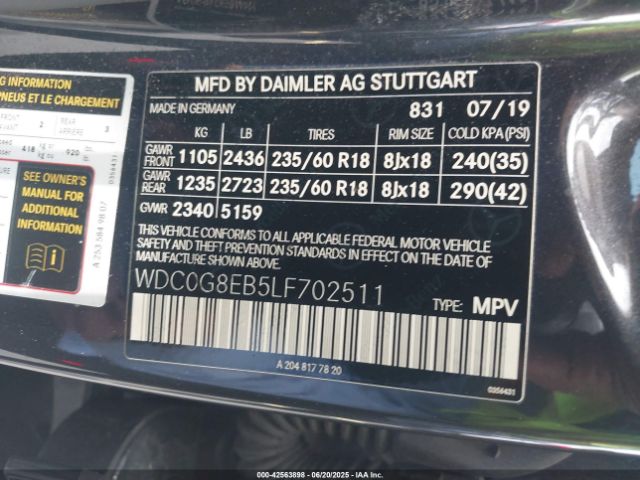 2020 MERCEDES-BENZ GLC 300 WDC0G8EB5LF702511 Photo 8