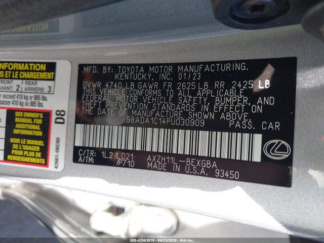 58ADA1C14PU030909 Lexus a25a-fxs, 3nm