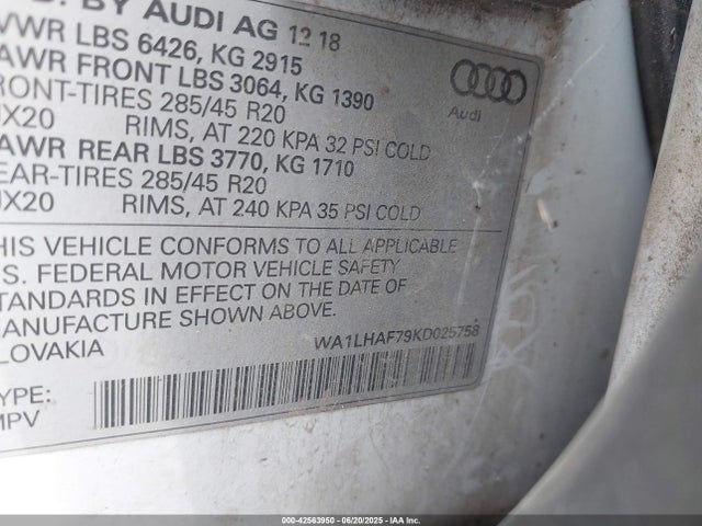 2019 AUDI Q7 WA1LHAF79KD025758 Photo 8