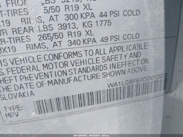 2013 AUDI Q7 WA1LGBFE4DD012622 Photo 8