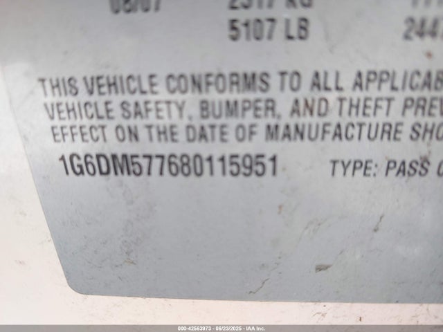 2008 CADILLAC CTS 1G6DM577680115951 Photo 8