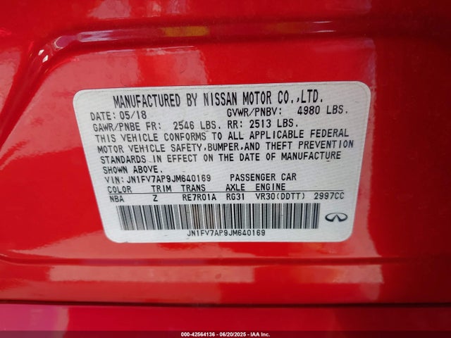 Infiniti 2018 2018 JN1FV7AP9JM640169 Image 9