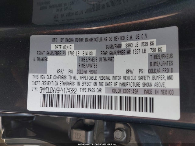 3MYDLBYV9HY174382 Toyota p5v