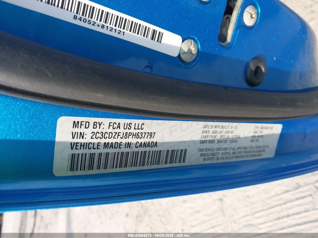 Dodge 2023 2023 2C3CDZFJ8PH637797 Image 9