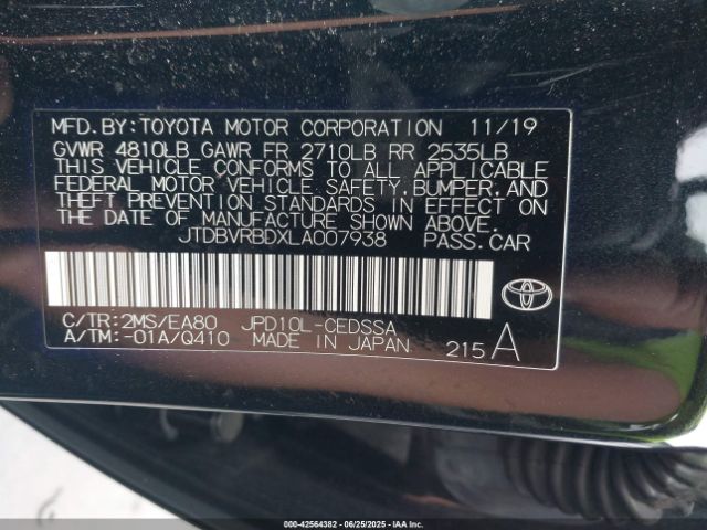 2020 TOYOTA MIRAI JTDBVRBDXLA007938 Photo 8