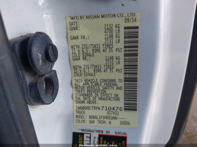1N6BD0CT9FN710476 Nissan 2015