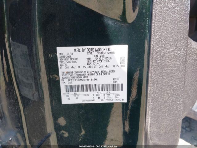 2014 FORD F-150 1FTEX1CM2EFB18156 Photo 8