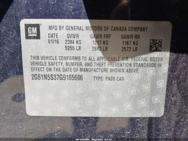 2016 CADILLAC XTS 2G61N5S37G9165606 Photo 8