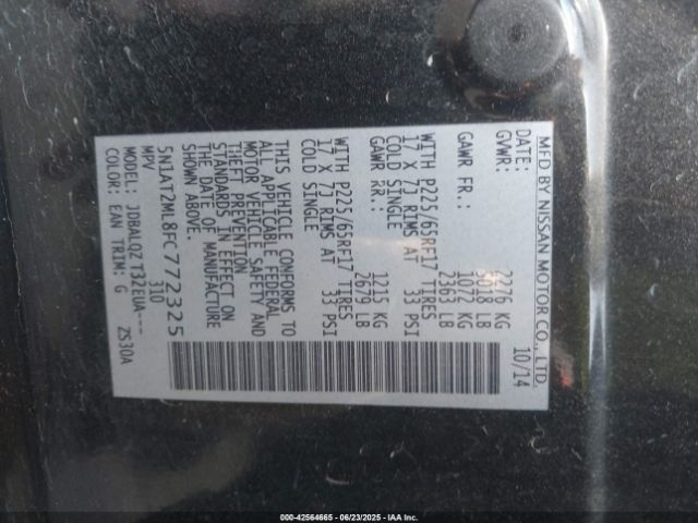 5N1AT2ML8FC772325 Nissan 2015