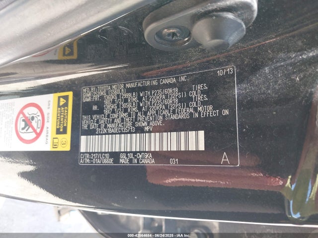 Lexus 2gr-fe 2014 2T2ZK1BA0EC135713 Image 9