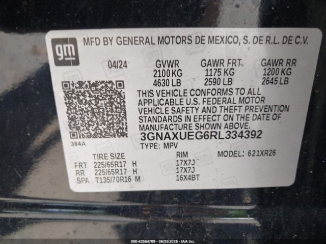 2024 CHEVROLET EQUINOX 3GNAXUEG6RL334392 Photo 8