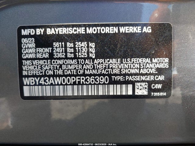 WBY43AW00PFR36390 BMW 2023