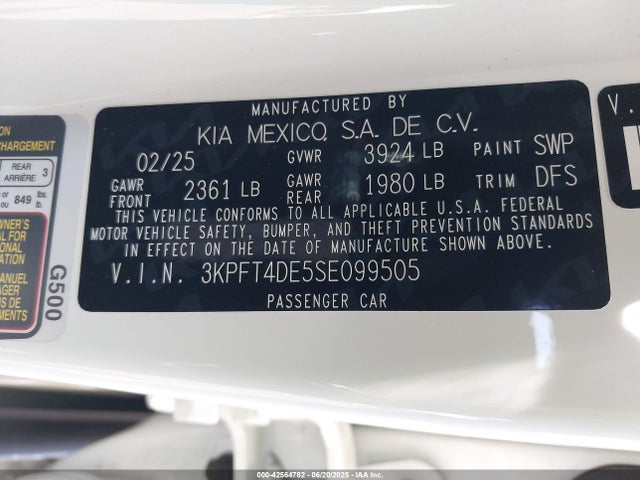 KIA k4 2025 3KPFT4DE5SE099505 Image 9