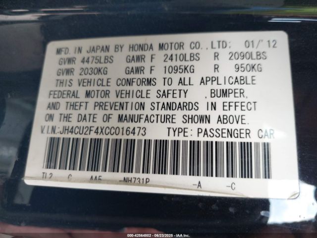 2012 ACURA TSX JH4CU2F4XCC016473 Photo 8