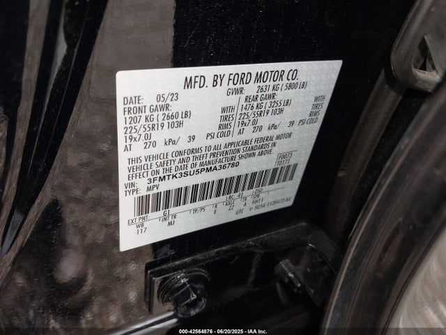 Ford 2023 2023 3FMTK3SU5PMA36780 Image 9