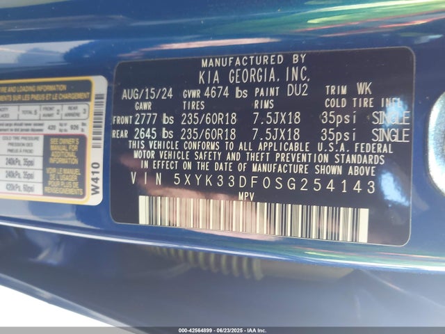 5XYK33DF0SG254143 KIA gdi theta iii