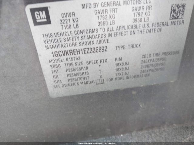 2014 CHEVROLET SILVERADO 1500 1GCVKREH1EZ336892 Photo 8