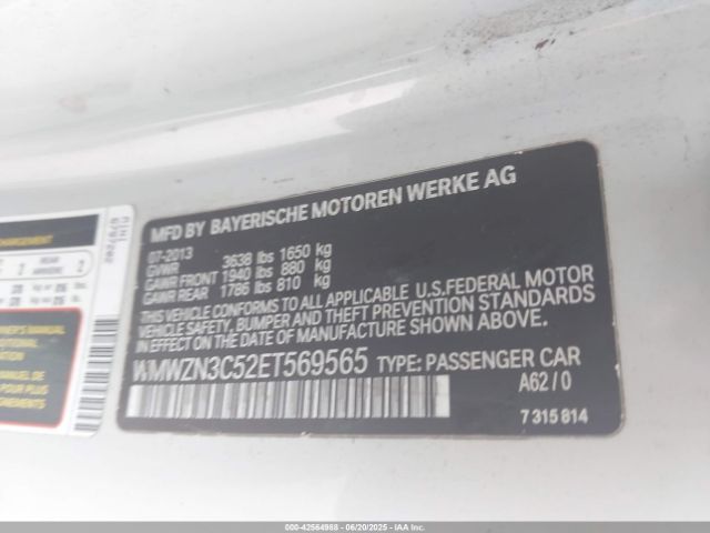 2014 MINI CONVERTIBLE WMWZN3C52ET569565 Photo 8