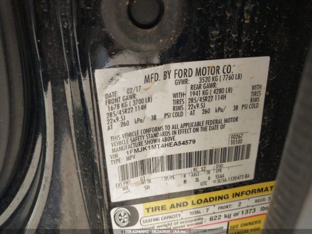 2017 FORD EXPEDITION EL 1FMJK1MT4HEA54579 Photo 8