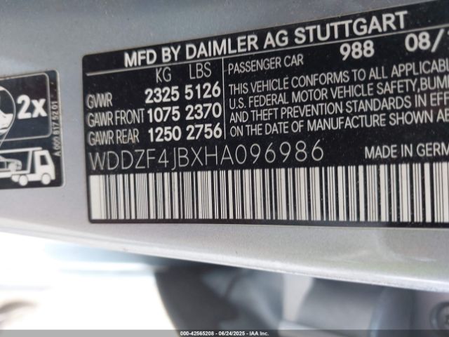 2017 MERCEDES-BENZ E 300 WDDZF4JBXHA096986 Photo 8