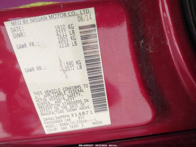 1N4AL3AP9FN314871 Nissan 2015