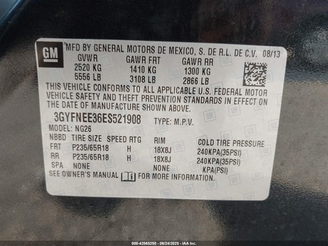 2014 CADILLAC SRX 3GYFNEE36ES521908 Photo 8