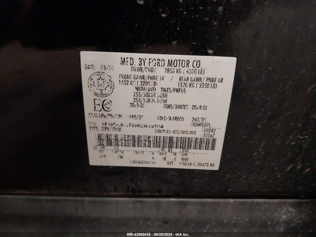 1FM5K8GT6HGA49104 Ford 3.5l gtdi