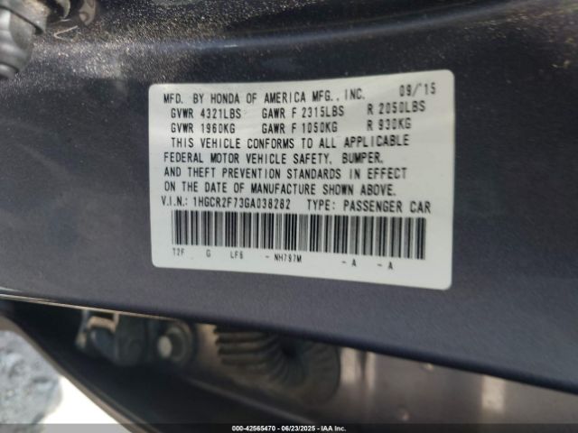 1HGCR2F73GA038282 Honda k24w1