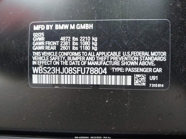 BMW M3 2025 WBS23HJ08SFU78804 Image 9