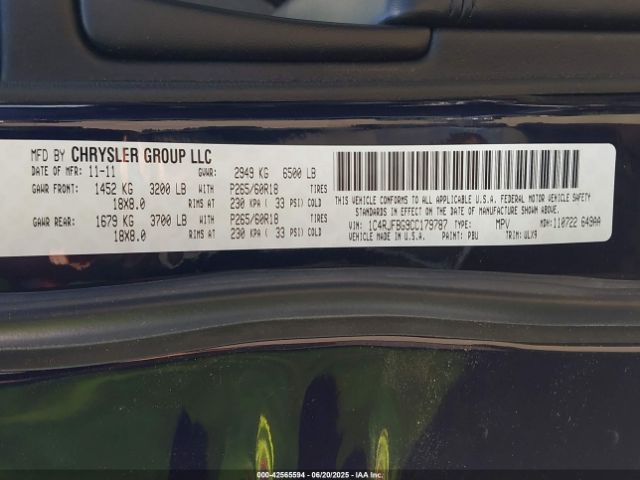 2012 JEEP GRAND CHEROKEE 1C4RJFBG9CC179787 Photo 8