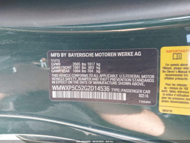 2016 MINI HARDTOP WMWXP5C52G2D14536 Photo 8