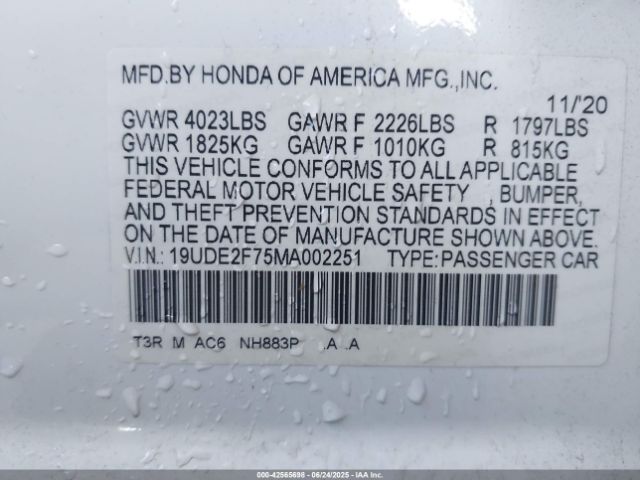 2021 ACURA ILX 19UDE2F75MA002251 Photo 8