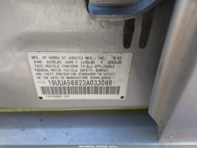 2002 ACURA TL 19UUA56822A033086 Photo 8