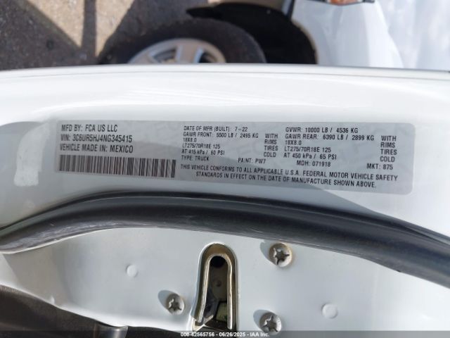 2022 RAM 2500 3C6UR5HJ4NG345415 Photo 8