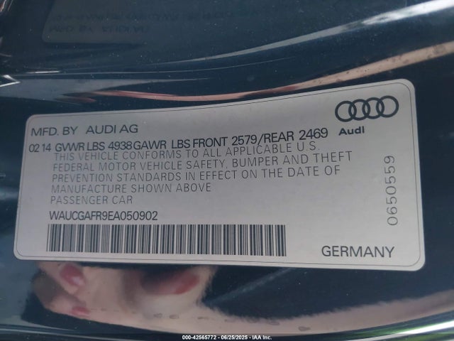 2014 AUDI S5 WAUCGAFR9EA050902 Photo 8